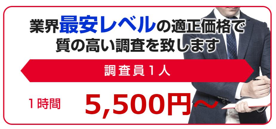 調査員一人あたりの料金